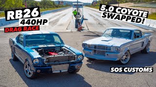 RB26 Mustang VS Coyote Swapped Mustang HUGE Bet On The Line [upl. by Emmery]