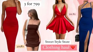 STREET STYLE STORE HAUL😍  3 For 799 Dresses  HONEST REVIEW  ANJALI RAJPUT  haul sss [upl. by Jovitah160]