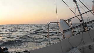 Sailing Contessa 26 Cavendysh Sunrise at Sea [upl. by Aryajay422]