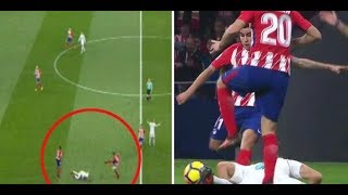 Correa kicks Benzemas head with ball on dirty play in Atletico Madrid vs Real Madrid 00 [upl. by Ellissa361]