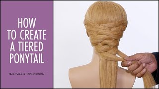 How To Create a Tiered Ponytail Stacked Ponytail [upl. by Rafi]