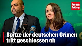 Spitze der deutschen Grünen tritt geschlossen ab  kronetv NEWS [upl. by Rehpotsihrc]