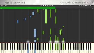 Part of Your World Piano Tutorial Coverd by kno [upl. by Sousa]