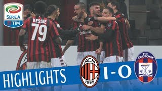 Milan  Crotone 10  Highlights  Giornata 20  Serie A TIM 201718 [upl. by Llenna525]