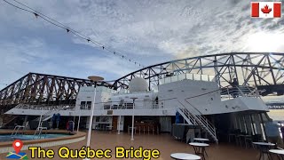 VOLENDAM SHIP SAILING UNDER THE QUEBEC BRIDGE amp PIERRE LAPORTE BRIDGE 🇨🇦 [upl. by Munafo254]