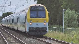 NMBS SNCB  M5 amp HLE 2135  EXP 18134  Blankenberge  Neerpelt  Oudegem  L53  Brttrainz  BE [upl. by Ace]