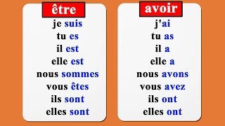 conjugaison verbe être et avoir au présent de lindicatif [upl. by Yatzeck431]