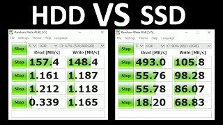 HDD VS SSD  CrystalDiskMark [upl. by Avek]