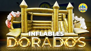 INFLABLES DORADOS LA NUEVA TENDENCIA DEL 2024  La fábrica de inflables [upl. by Glynda100]