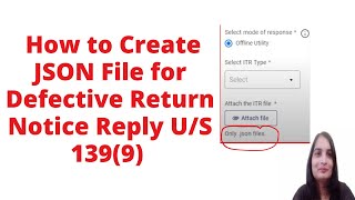 How to Create JSON file for Defective Return Notice us 1399 Reply [upl. by Clarence]