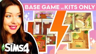 Base Game vs Kits Only Build Challenge in The Sims 4 [upl. by Eniksre]