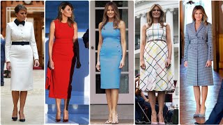 Melania Trump style See what the first lady has been wearing  Melania Trumps Stylish Moments [upl. by Eradis993]