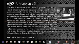 ANTROPOLOGIA Aula 9 Sobre o conceito de progresso em Raça e História de LéviStrauss [upl. by Chrisoula]