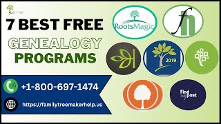 7 Best Free Genealogy Programs For Beginners  Top Free Family Tree Makers  Best Family Tree Maker [upl. by Jone]