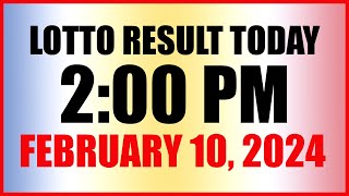 Lotto Result Today 2pm February 10 2024 Swertres Ez2 Pcso [upl. by Nueormahc852]