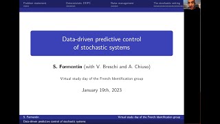 DataDriven predictive control of stochastic systems [upl. by Munford]