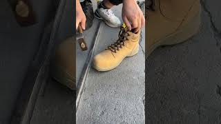 full grain leather nubuck safety shoes test safetyshoes shoes [upl. by Hesper987]