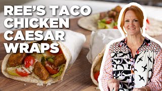 Ree Drummonds Taco Chicken Caesar Salad Wraps  The Pioneer Woman  Food Network [upl. by Auoh]