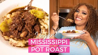 Vegan Mississippi Pot Roast recipe with Jackfruit  Chef Joya  no slow cooker version [upl. by Oralle]