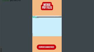 Merge multiple PDF files  combine several PDFs into one file pdf pdfhowto shorts [upl. by Iharas630]