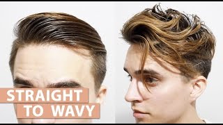 Straight to Wavy Hair without using any Products  Men’s styling Tutorial [upl. by Augustina]