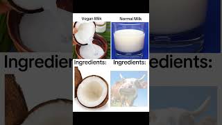 Vegan Milk Vs Normal Milk 🥛 memes funny shorts [upl. by Boorman500]