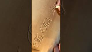 Custom Bible Leather Tooling Ornate Script [upl. by Gable331]