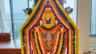 ಸತ್ಯನಾರಾಯಣಪೂಜೆಯಅಲಂಕಾರsimple satyanarayana pooja decoration सत्यनारायणस्वामीbhattsandesh [upl. by Gile]