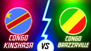 CONGO KINSHASA vs CONGO BRAZZAVILLE le DUEL des PAYS [upl. by Nodnil]