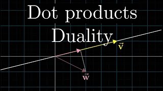 Dot products and duality  Chapter 9 Essence of linear algebra [upl. by Addis]