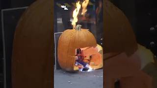 4 Knife wielding robots fight a flaming pumpkin [upl. by Eberta105]