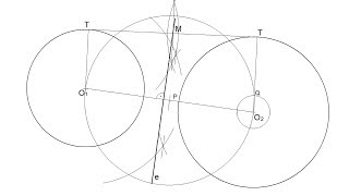 Eje radical de dos circunferencias exteriores [upl. by Anirrak]