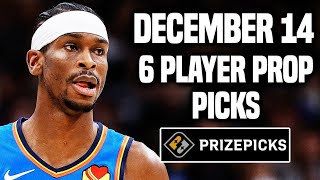 NBA PRIZEPICKS TODAY  6 BEST PROP PICKS  SATURDAY  12142024  BEST PROPS  NBA BETTING [upl. by Pisarik]