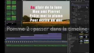 FCPX animation de texte karaoke [upl. by Darcee]