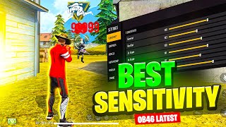 BEST SENSITIVITY FOR FREE FIRE  NEW HEADSHOT SETTINGS OB46  GARENA FREE FIRE SENSITIVITY 2024 [upl. by Norga]