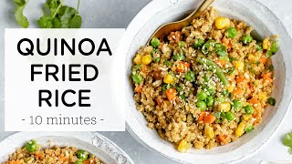 QUINOA FRIED RICE ‣‣ 10minute dinner recipe [upl. by Ytsenoh]