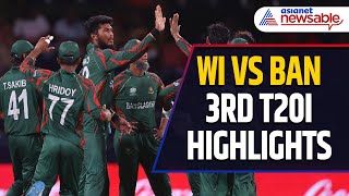 West Indies vs Bangladesh 3rd T20I Highlights Bangladesh Wins by 80 Runs [upl. by Odrareve]