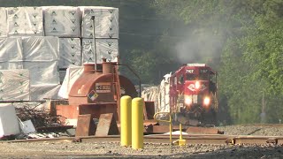 RJ Corman EMD’s Working Hard Up The Grade To Work Harnett Transload Near Kipling NC [upl. by Elset993]