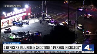 2 officers injured in South LA shootout [upl. by Hijoung678]