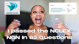 I Passed The NCLEX NGN In 85 Questions  How I Studied And More 2024 [upl. by Larrie]