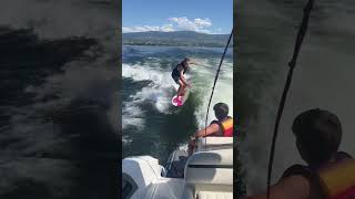 First Wakesurfing Tour on the new Cobalt R5 Surf Boat Tour [upl. by Akkinahs368]