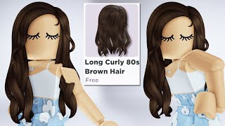 GET THIS FREE LONG CURLY BROWN HAIR in ROBLOX 😍🤗 LIMITED ITEM [upl. by Roger]