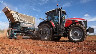 Massey Ferguson 8S Harvesting Peanuts [upl. by Slin]