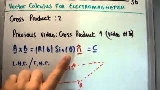 Vector Calculus for Electromagnetism 3 b  Vector Cross Product 22 [upl. by Ahtabat]