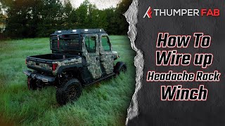 Thumper Fab Winch Headache Rack  Winch Install [upl. by Airdnaz]