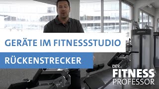 Geräte im Fitnesstudio  Rückenstrecker [upl. by Rukna]