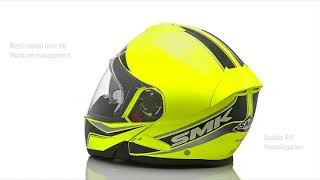 SMK Glide Flash Vision Flip Up Helmet [upl. by Yehus773]