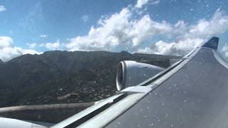 Air Tahiti Airbus A340 take off Papeete Airport Tahiti [upl. by Neurath]