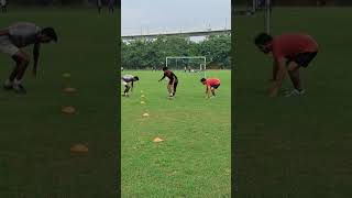 Shuttle run for footballers football [upl. by Nnylyt]