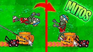 ¿SE PUEDE SALTAR UNA PODADORA 😱  9 MITOS de PLANTAS VS ZOMBIES [upl. by Oiretule]